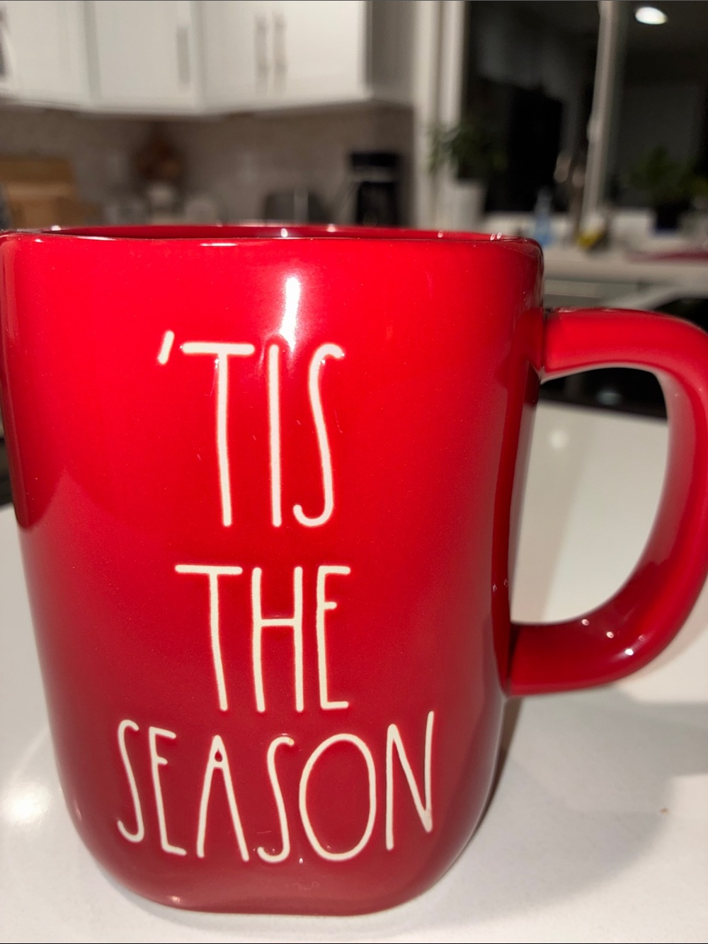 RAE DUNN (NWOT) Artisan Collection By Magenta Red “Tis The Season” Ceramic Mug.